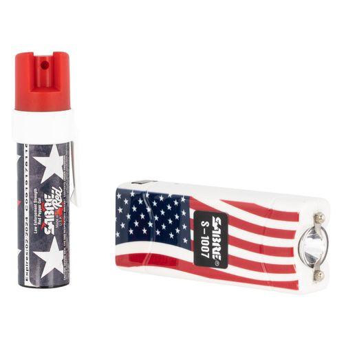 Sabre S7PGUSA USA Stun Gun &amp; Pepper Gel Combo  12 ft Red/White/Blue