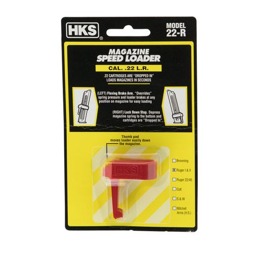 HKS 22R Speed Loader  Ruger MK I, MK II 22 LR Red