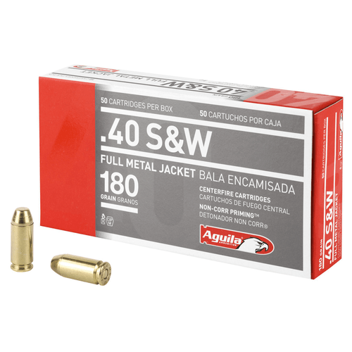 Aguila .40 S&W 180 Grain FMJ Flat Nose Ammunition (50 Rounds)