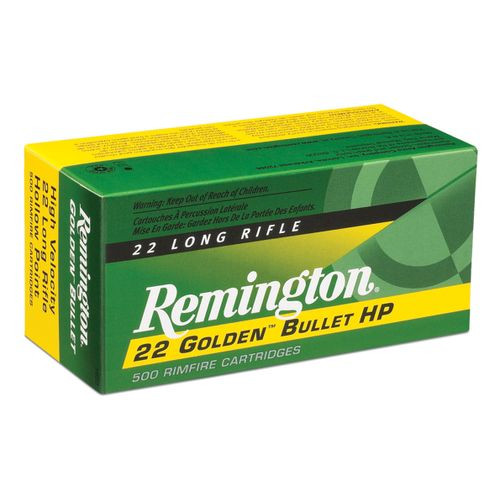 Remington Ammunition 1622 Golden Bullet  22 LR 36 gr Plated Hollow Point 50 Bx/ 100 Cs