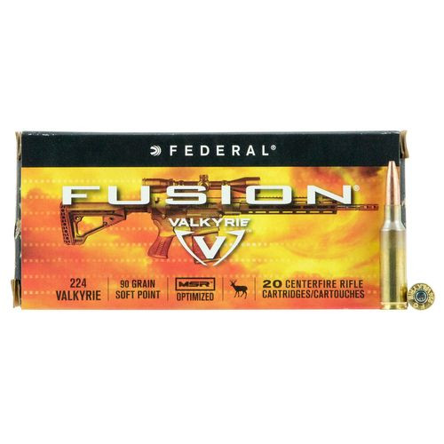 Federal F224VLKMSR1 Fusion MSR 224 Valkyrie 90 gr Fusion Soft Point 20 Bx/ 10 Cs