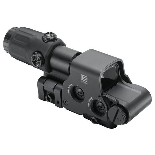 Eotech HHSII Hybrid Sight II Magnifier Combo 1-3x 33mm Obj 68 MOA Ring/2 1 MOA Red Dot Black CR123A Lithium