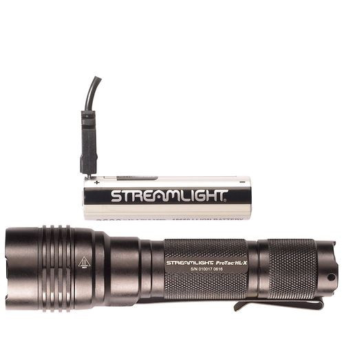 Streamlight 88084 ProTac HL-X USB 1000/400/65 Lumens C4 LED Aluminum Black Lithium with UBS Charge Cord