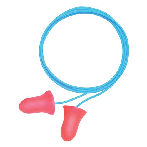 Howard Leight R01180 Single Use Super Leight Earplugs 33 dB Red Plugs/Blue Cord
