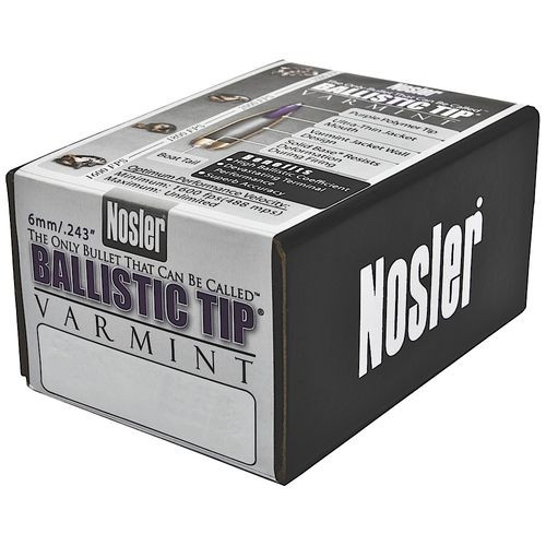 Nosler 24080 Ballistic Tip Varmint 6mm .243 80 GR Spitzer Point 100 Box