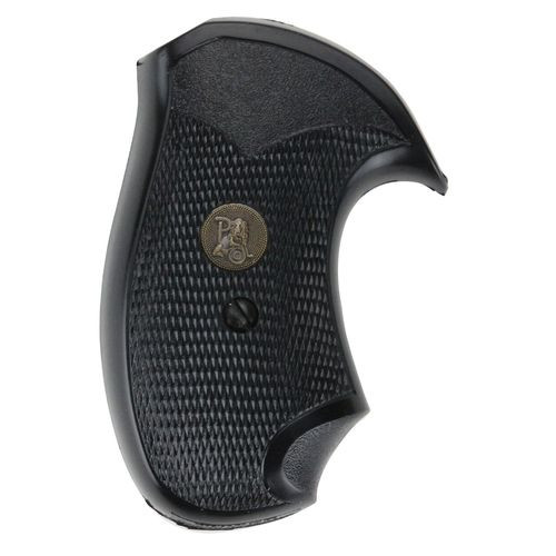 Pachmayr 03252 Compact Pistol Grip S&amp;W J Frame Round Butt Black Rubber