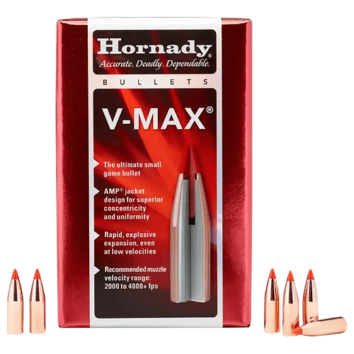 Hornady 17105 V-Max 17 Cal .172 25 gr V Max 100 Per Box