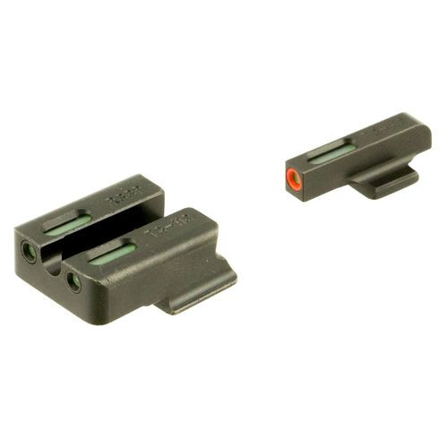 Truglo TG13RS3PC Brite-Site TFX Pro Day/Night Sights Ruger American Tritium/Fiber Optic Green w/Orange Outline Front U-Notch Green Rear Black