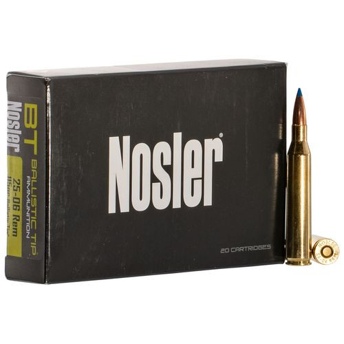 Nosler 40071 Ballistic Tip Hunting 25-06 Rem 115 gr Ballistic Tip 20 Bx/ 10 Cs