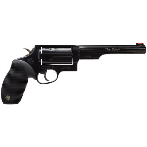 Taurus 2-441061T Judge 410/45LC 6.5" 5rd FO Sight Ribber Grip Overlay Blued