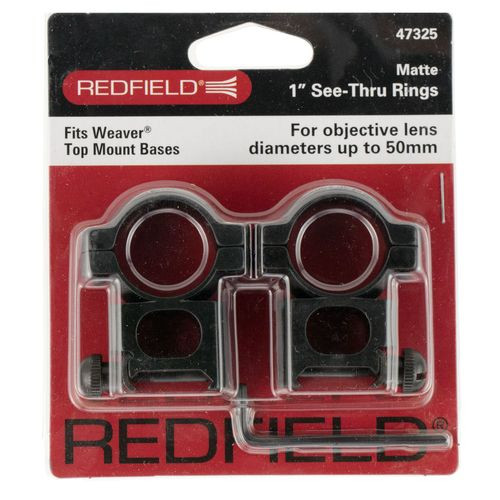 Redfield Mounts 47325 Rings See-Thru Black Matte