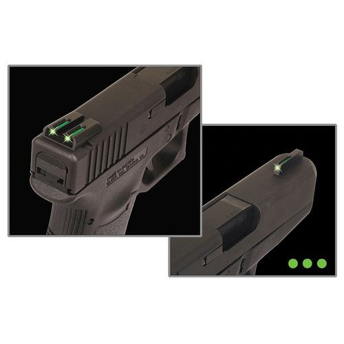 Truglo TG131MPT Brite-Site TFO S&amp;W M&amp;P Tritium/Fiber Optic Green Front/Rear Black