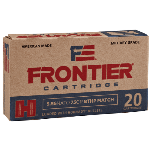 Frontier Cartridge FR320 Rifle  5.56 NATO 75 gr Boat Tail Hollow Point Match 20 Bx/ 25 Cs