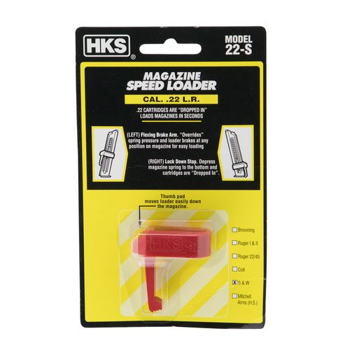 HKS 22S Speed Loader  S&amp;W 41,422,622,2213,2214 22 LR Red