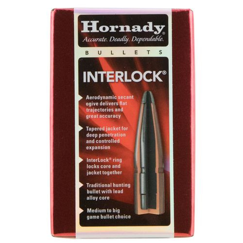 Hornady 4503 InterLock 45 Caliber .458 350 GR Flat Point 50 Box