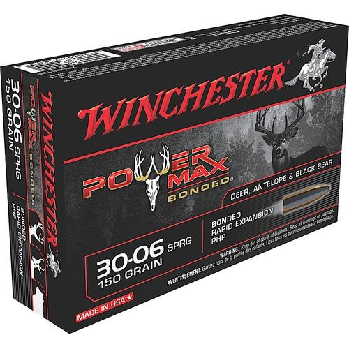 Winchester Ammo X30061BP Power Max Bonded  30-06 Springfield 150 gr Protected Hollow Point 20 Bx/ 10 Cs