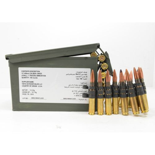 Federal 50 BMG M33/M17 4:1 Ball and Tracer Linked Ammo Can - 100rds