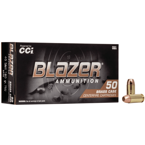 CCI Blazer Brass 40 S&W 180 gr Full Metal Jacket Handgun Ammo