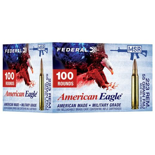 Federal .223 American Eagle 100rd 55gr FMJ