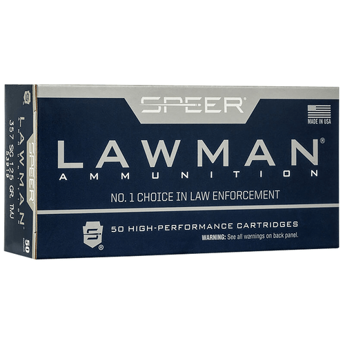 Speer 53919 Lawman 357 Sig 125 gr 1325 fps Total Metal Jacket Flat Nose (TMJFN) 50 Bx/20 Cs