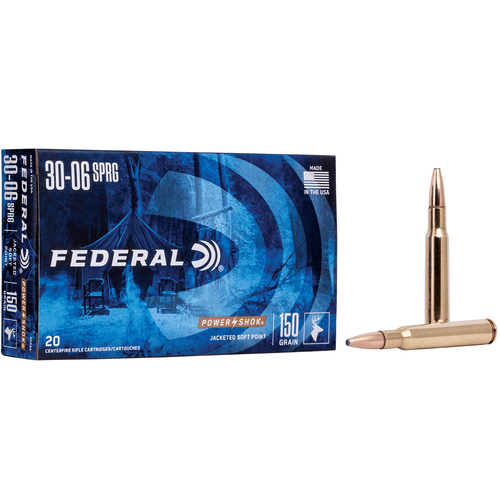 Federal Power-Shok 30-06 Springfield 150 Grain JSP Jacketed Soft Point
029465084578,3006A