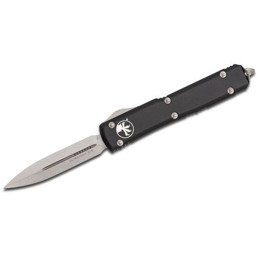 Microtech Ultratech D/E Stonewash Standard Blade Black Auto OTF Knife