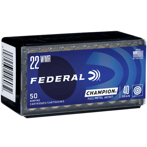 Federal 22 WMR 40 gr FMJ 50rd Box Rimfire Ammo