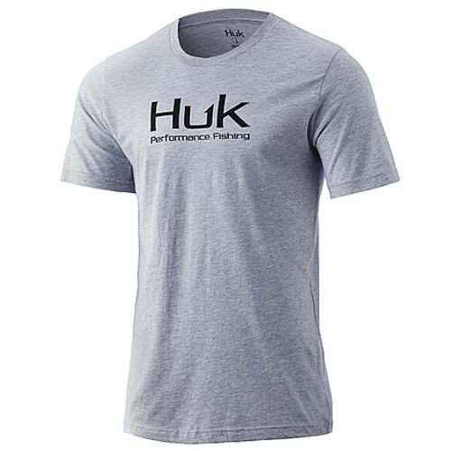 Huk Performance Fishing Tee  Sharkskin Heather Grey