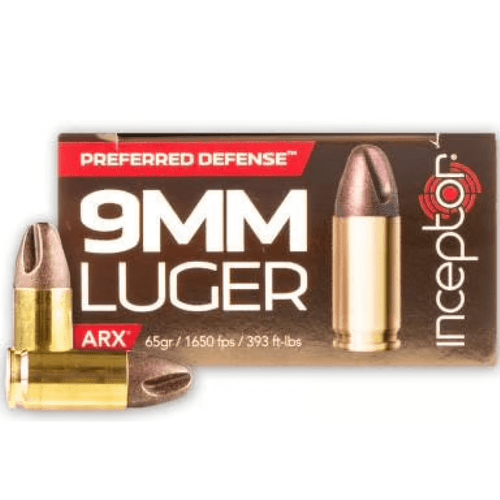 ARX Inceptor PolyCase 9mm 65Gr 1650 25 RD