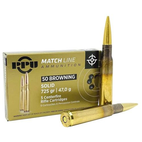 PPU Match 50 BMG 725 gr Full Metal Jacket Solid - PPM50