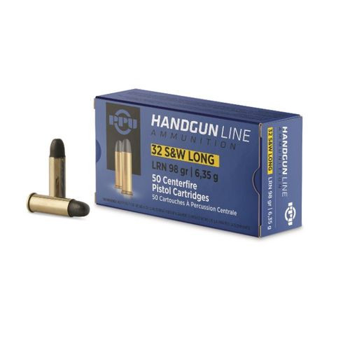 PPU Handgun 32 S&W Long 98 gr Lead Round Nose - PPH32SW