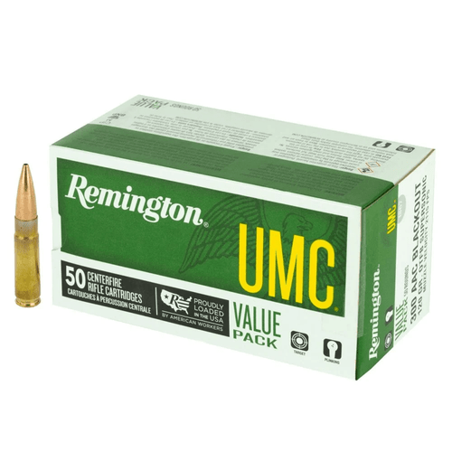 Remington Ammunition 26855 UMC Value Pack 300 Blackout 150 gr Full Metal Jacket (FMJ) 50 Bx/ 8 Cs