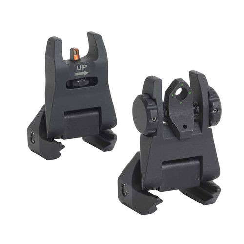 Meprolight USA 404200 FRBS Self-Illuminated Sights Hyper-Bright Orange Front & 4-Dot Green Rear Black Frame for AR-15