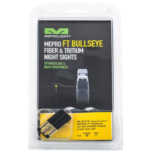 Meprolight USA 631153108 FT Bullseye Front Sight Fixed Tritium Green Black Frame for Sig P226, P320