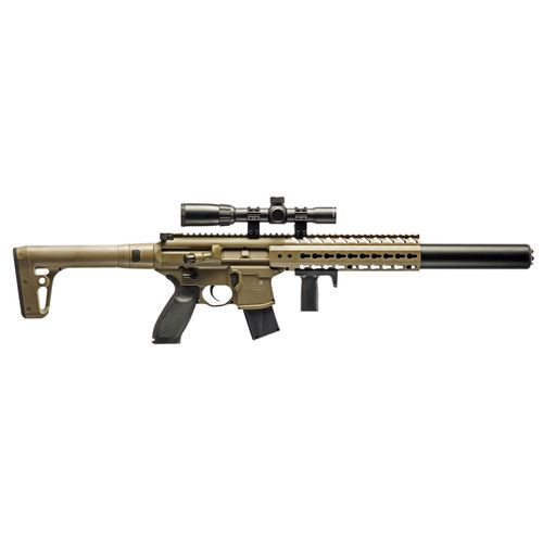Sig Sauer Airguns AIRMCX MCX Air  CO2 177 Pellet 30rd Flat Dark Earth Flat Dark Earth Synthetic Stoc with 1-4x24mm Scope
