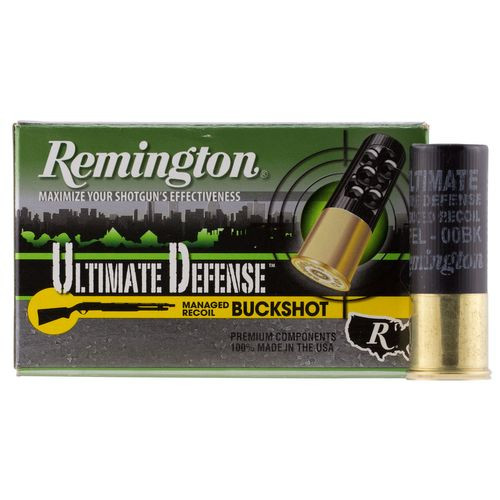 Remington Ammunition 20711 Ultimate Defense  12 Gauge 2.75" 8 Pellets 00 Buck Shot 5 Bx/ 50 Cs