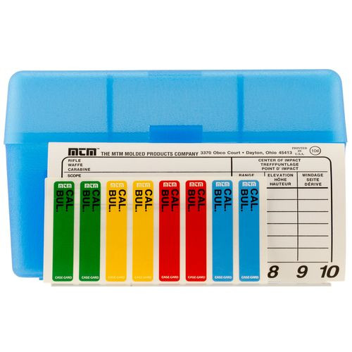 MTM Case-Gard RL-50-24 Case-Gard R-50 Multi-Caliber Clear Blue Polypropylene 50rd