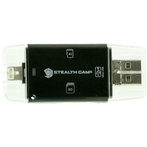 Stealth Cam STCDDMCR Memory Card Reader Triple Connection Andrioid, IOS and USB