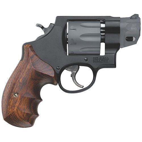 Smith & Wesson 170245 Performance Center 327 357 Mag 8rd 2" Titanium Matte Black Scandium Alloy Wood Grip