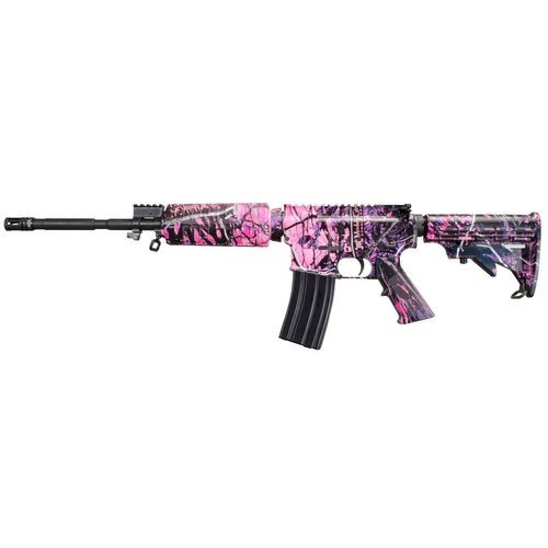 Windham Weaponry R16M4FTTC4 SRC 223 Rem/5.56 NATO 16" 30+1 6 Position Stock Aluminum Receiver with overall Muddy Girl Finish