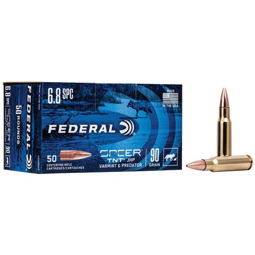 Federal AE6890VP American Eagle Varmint & Predator 6.8 SPC 90 gr Jacketed Hollow Point (JHP) 50 Bx/ 5 Cs