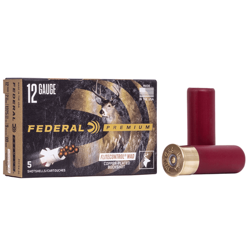 Federal PFC15400 Premium Vital-Shok 12 Gauge 2.75" 9 Pellets 00 Buck Shot 5 Bx