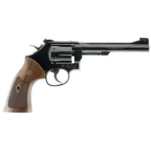 Smith & Wesson 150718 48 Classic 22 Mag 6rd 6" Blued Blued Carbon Steel Wood Grip