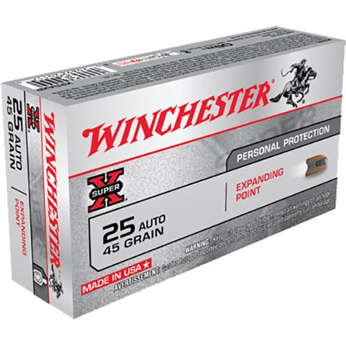 Winchester Ammo X25AXP Super-X  25 ACP 45 gr Expanding Point 50 Bx/ 10 Cs