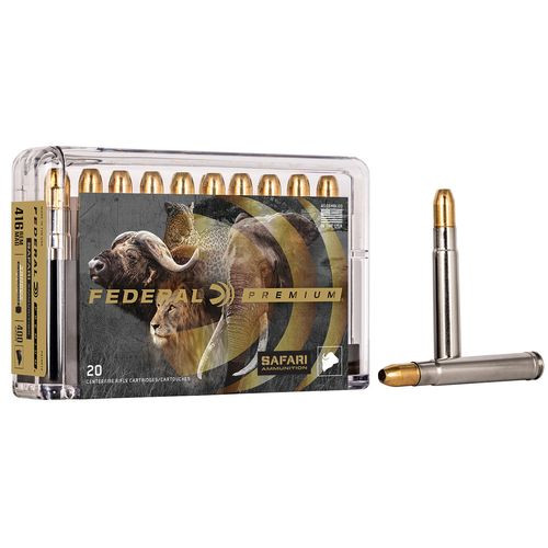 Federal P416RT2 Premium Safari Cape-Shok 416 Rem Mag 400 gr Trophy Bonded Sledgehammer Solid (TBSH) 20 Bx/ 10 Cs