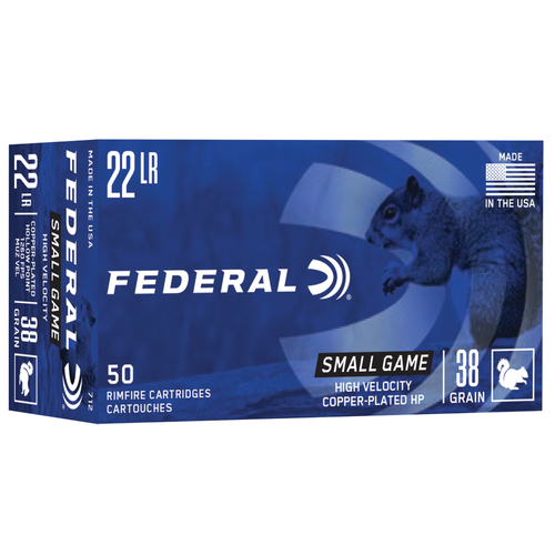 Federal 712 Game-Shok 22 LR 38 gr Copper Plated Hollow Point (CPHP) 50 Bx Federal 712 Game-Shok 22 LR 38 gr Copper Plated Hollow Point (CPHP) 50 Bx