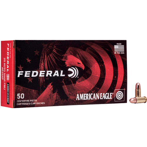 Federal AE25AP American Eagle  25 ACP 50 gr Full Metal Jacket (FMJ) 50 Bx/ 20 Cs