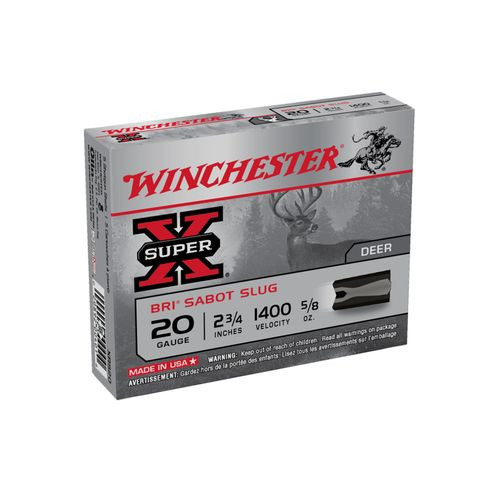 Winchester Ammo XRS20 Super X  20 Gauge 2.75" 5/8 oz BRI Sabot Slug Shot 5 Bx/ 50 Cs Winchester Ammo XRS20 Super X  20 Gauge 2.75" 5/8 oz BRI Sabot Slug Shot 5 Bx/ 50 Cs