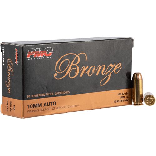 PMC 10A Bronze  10mm Auto 200 gr Full Metal Jacket Truncated-Cone (TCFMJ) 50 Bx/ 20 Cs