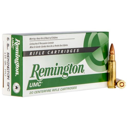 Remington Ammunition 24035 UMC  6.8 SPC 115 gr Full Metal Jacket (FMJ) 20 Bx/ 10 Cs